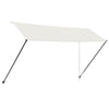 foldemarkise med LED 400x150 cm cremefarvet