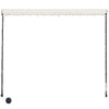 foldemarkise med LED 400x150 cm cremefarvet