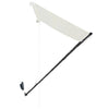 foldemarkise med LED 400x150 cm cremefarvet