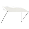 foldemarkise med LED 400x150 cm cremefarvet