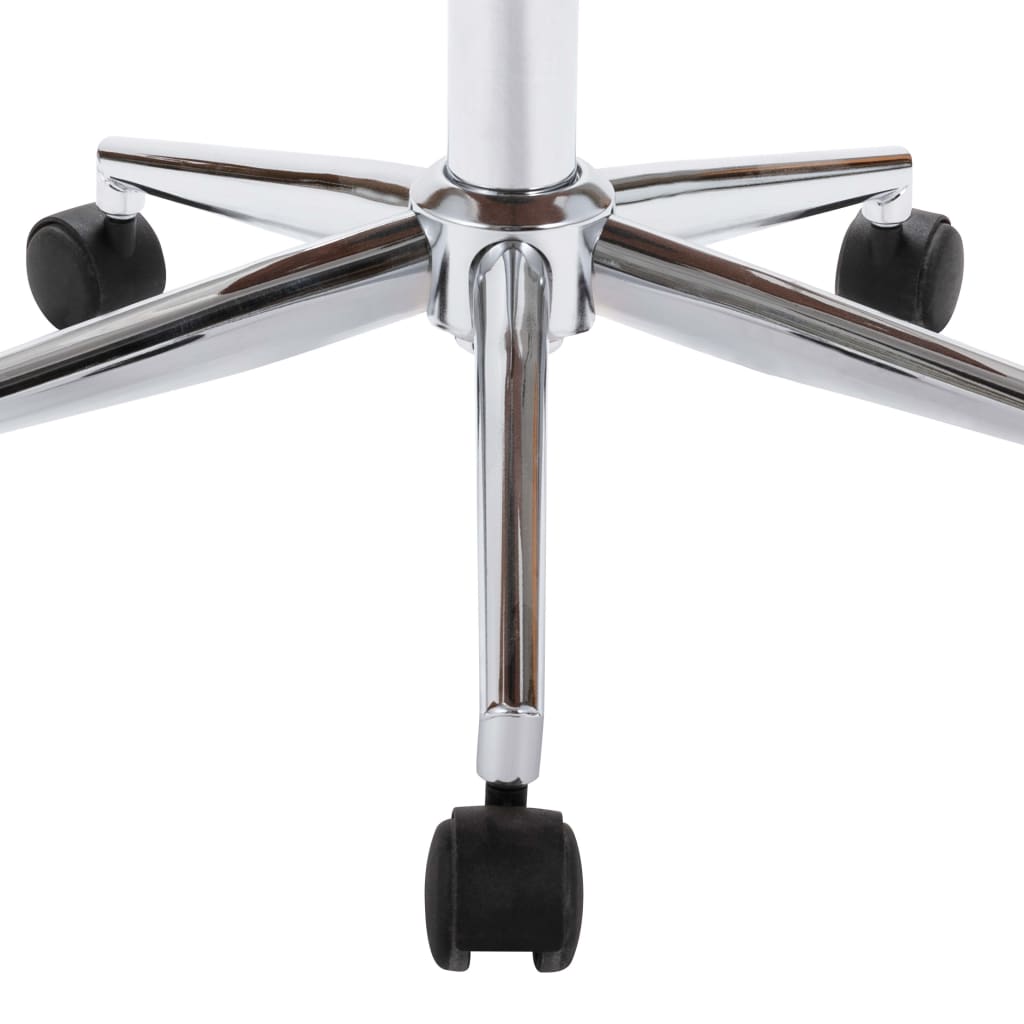 drejelig spisebordsstol bøjet træ og kunstlæder hvid