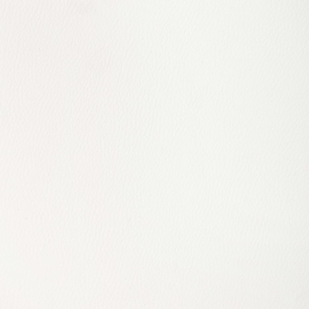 drejelig spisebordsstol bøjet træ og kunstlæder hvid