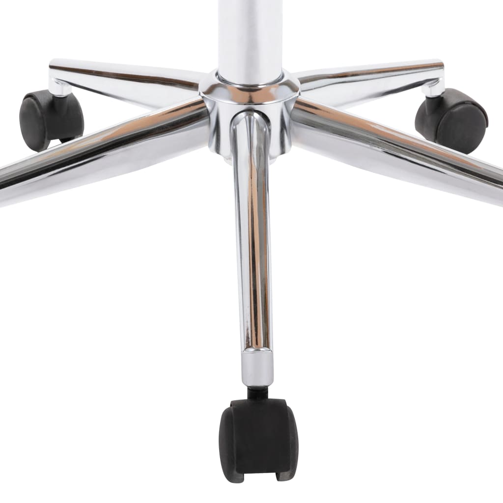 drejelig spisebordsstol bøjet træ og kunstlæder cremefarvet