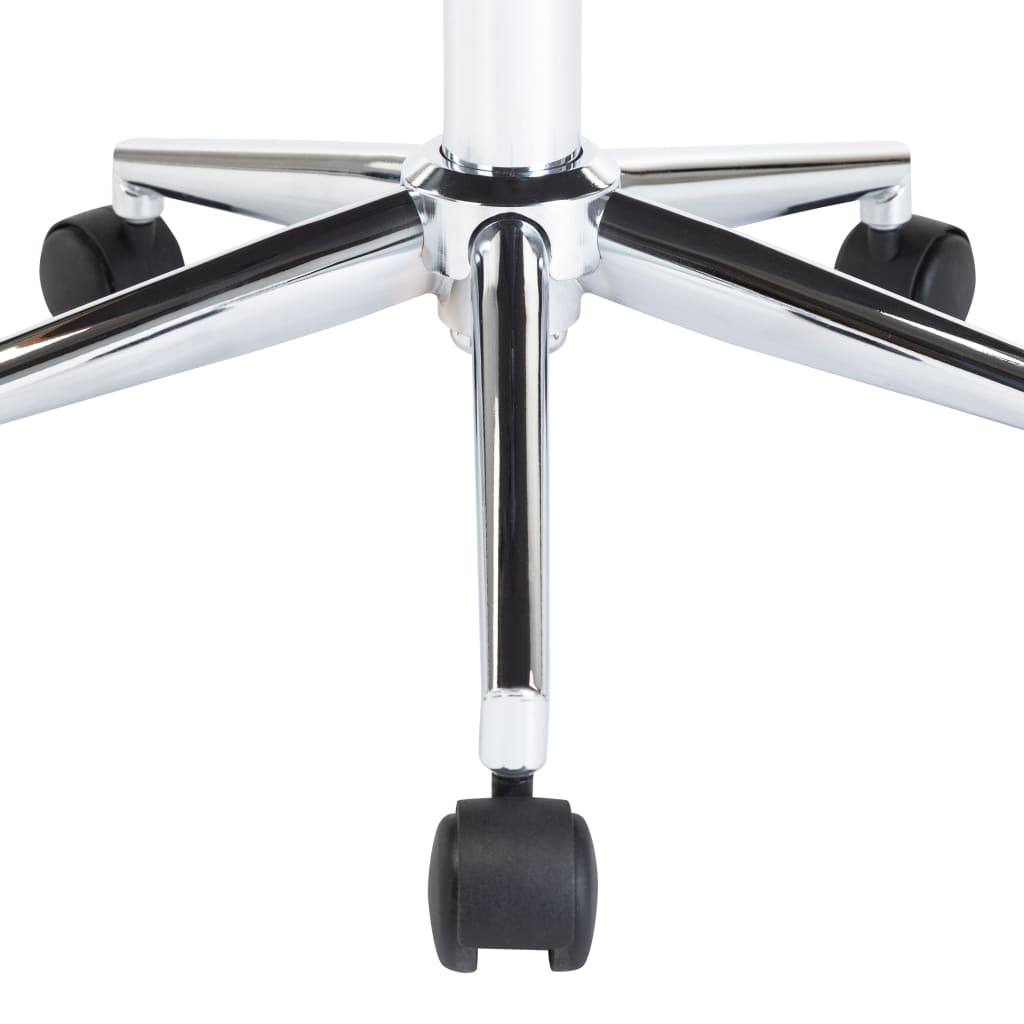 drejelig spisebordsstol bøjet træ og kunstlæder hvid