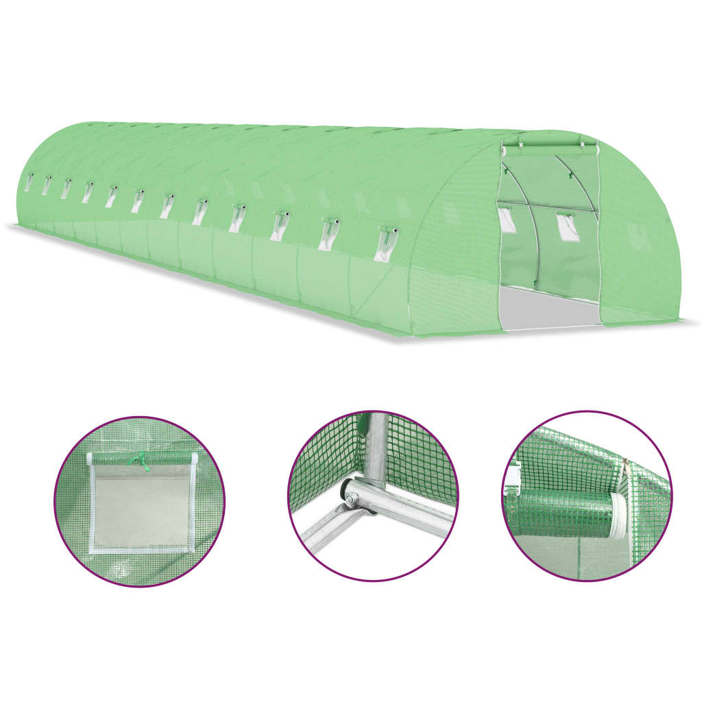 drivhus 45 m² 18x3x2 m