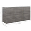 tredobbelt skraldespandsskjuler 229x78x120 cm polyrattan grå