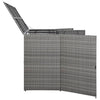 tredobbelt skraldespandsskjuler 229x78x120 cm polyrattan grå