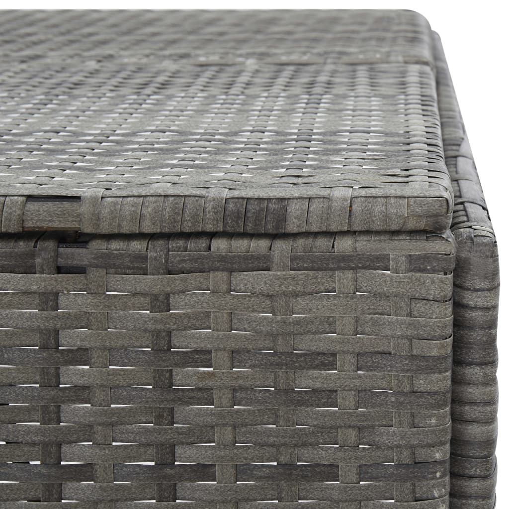 tredobbelt skraldespandsskjuler 229x78x120 cm polyrattan grå
