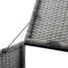 tredobbelt skraldespandsskjuler 229x78x120 cm polyrattan grå