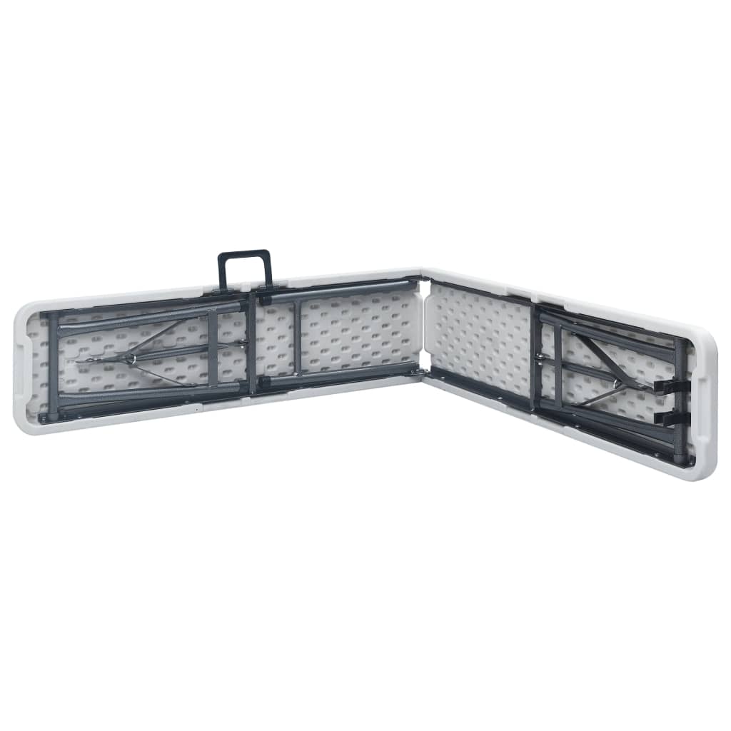 foldbare havebænke 2 stk. 180 cm HDPE hvid