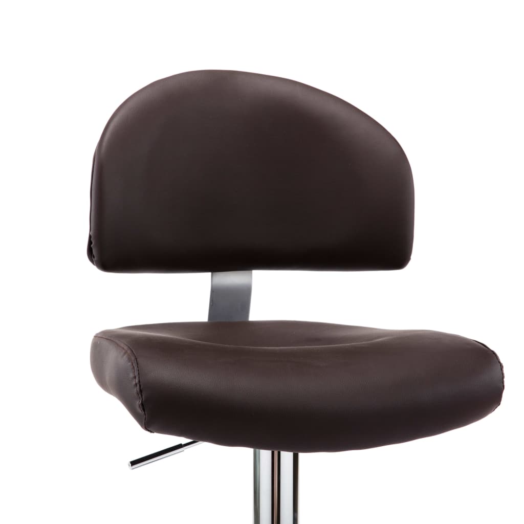 barstole 2 stk. kunstlæder brun