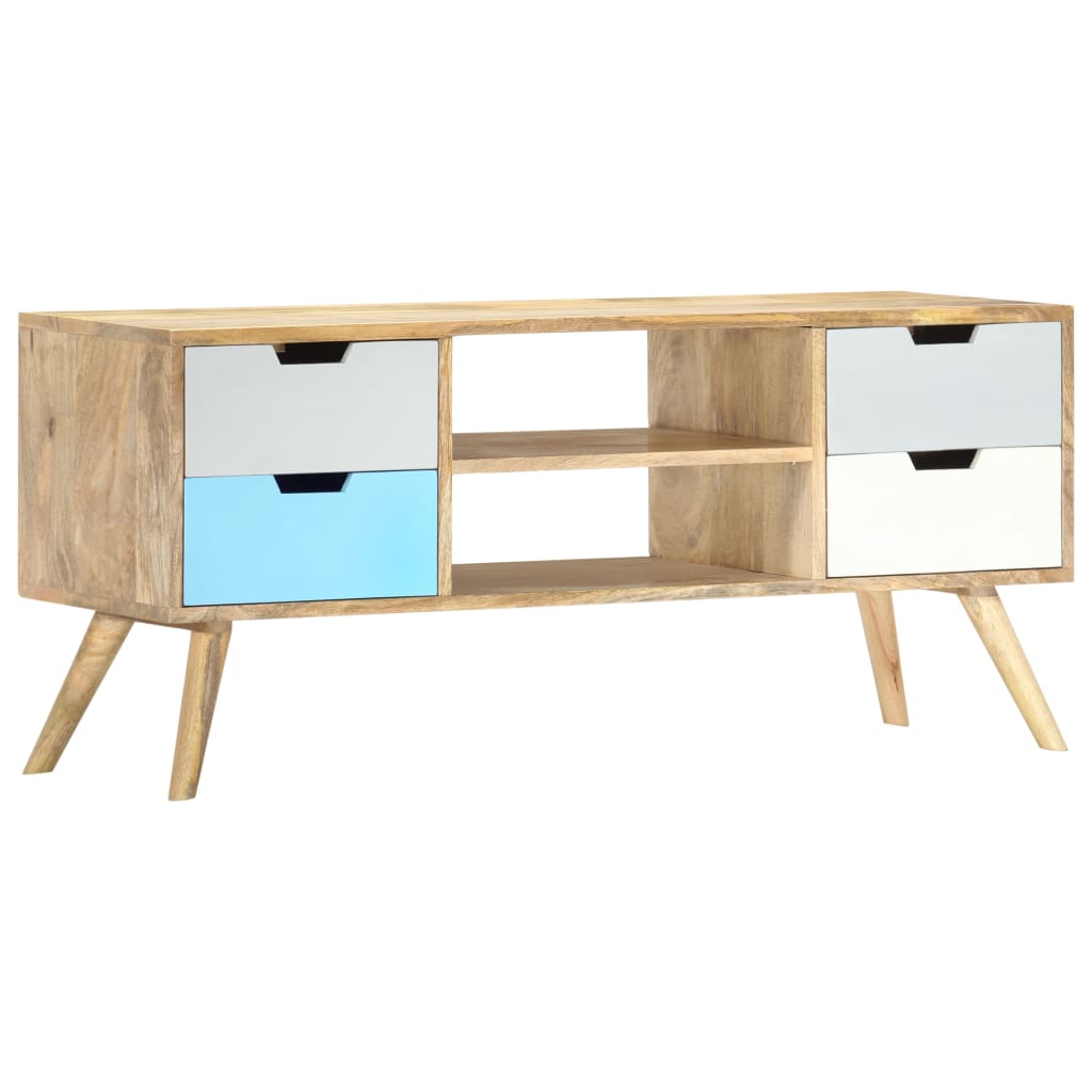 tv-skab 110 x 35 x 48 cm massivt mangotræ