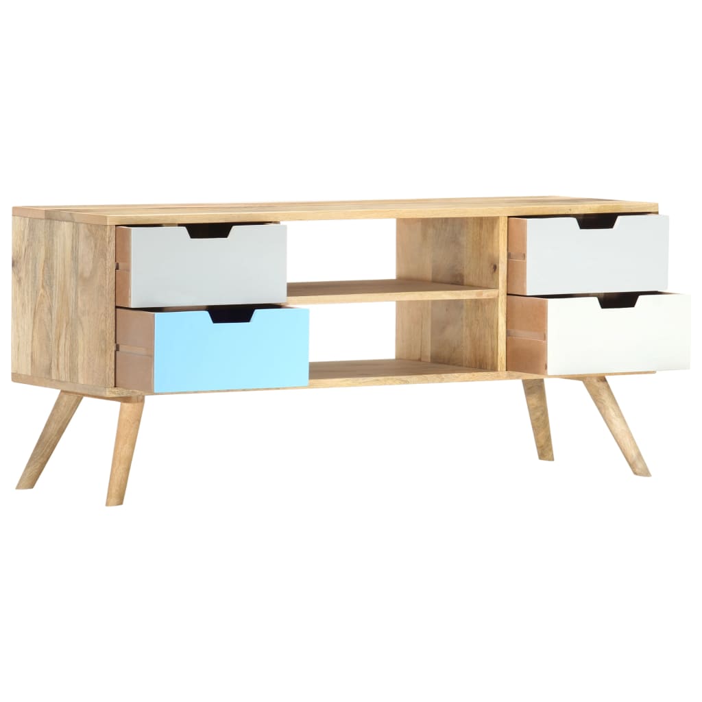 tv-skab 110 x 35 x 48 cm massivt mangotræ