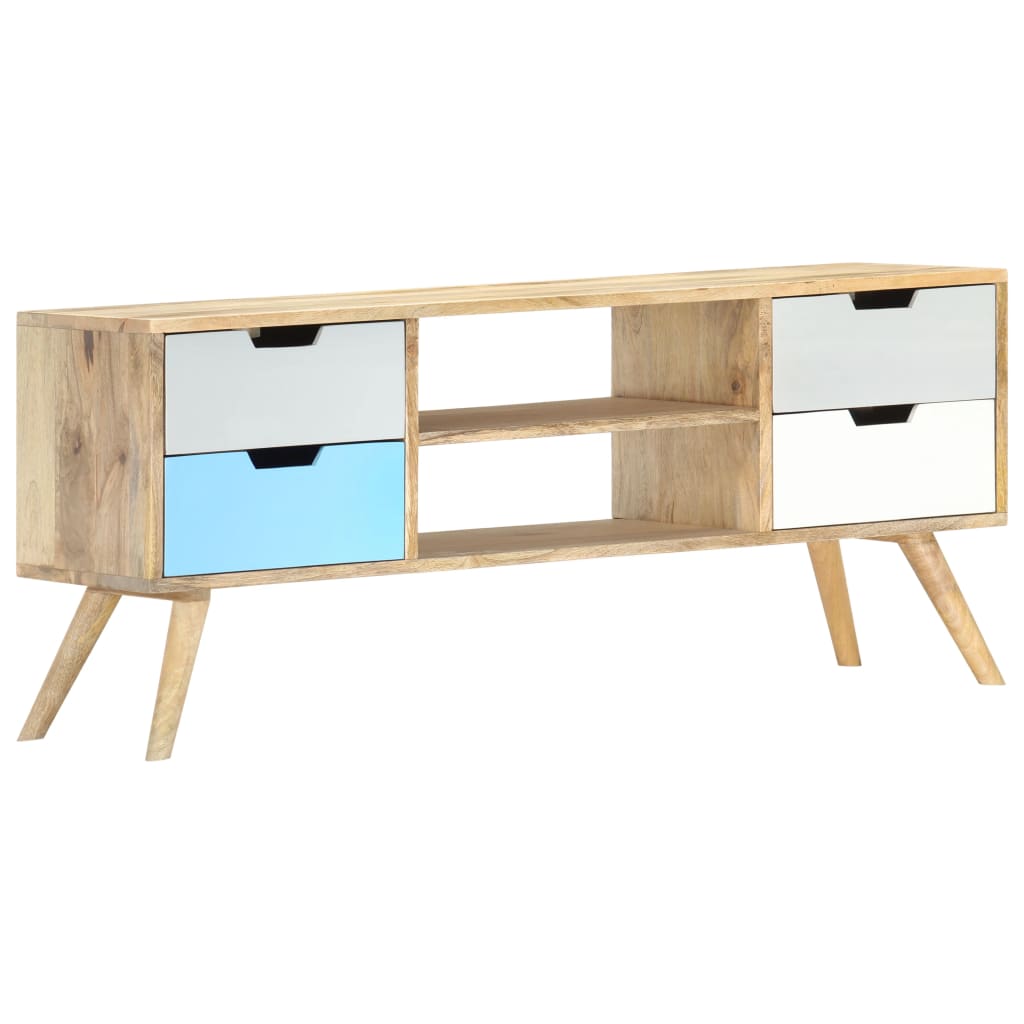 tv-skab 110 x 35 x 48 cm massivt mangotræ
