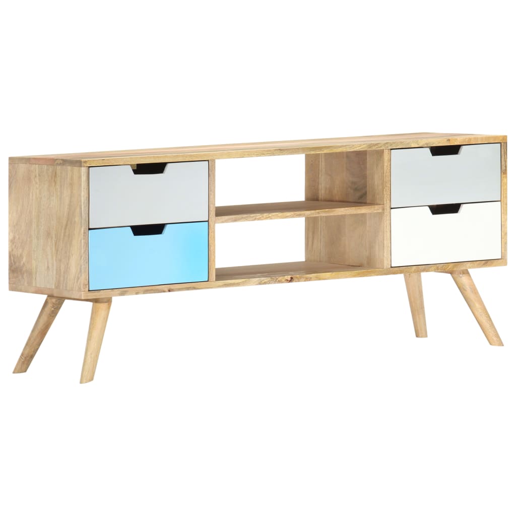 tv-skab 110 x 35 x 48 cm massivt mangotræ