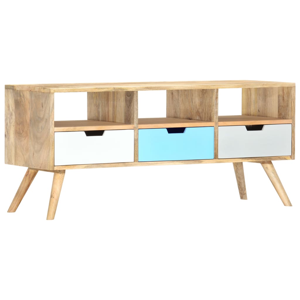 tv-skab 110 x 35 x 48 cm massivt mangotræ