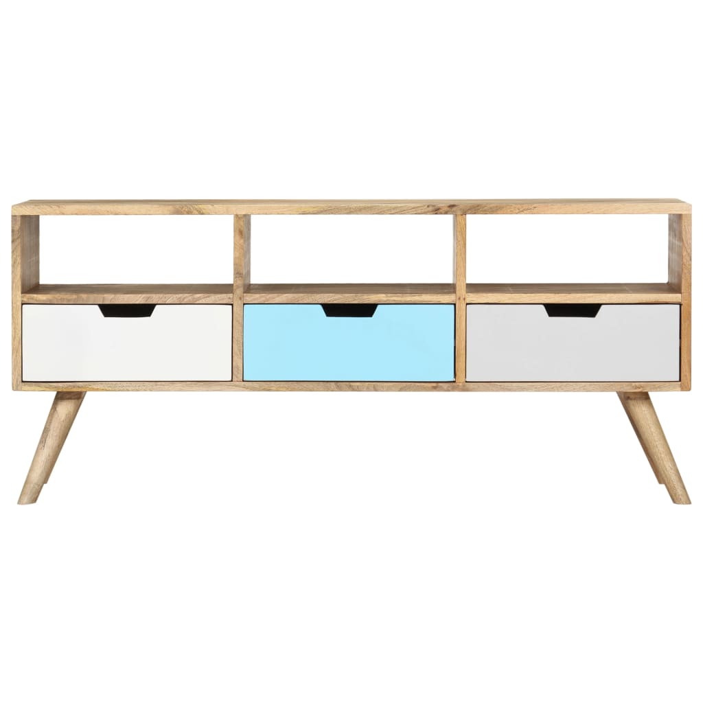 tv-skab 110 x 35 x 48 cm massivt mangotræ