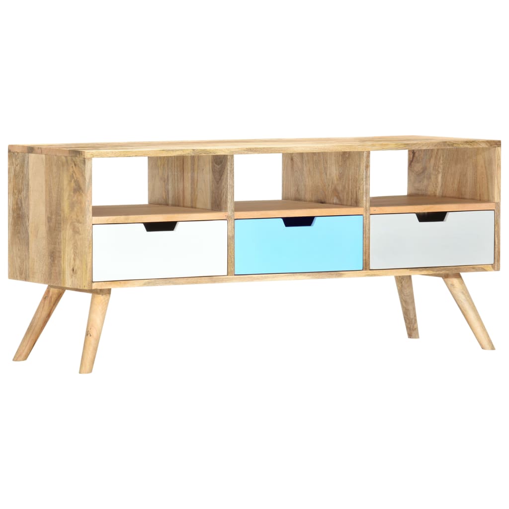 tv-skab 110 x 35 x 48 cm massivt mangotræ