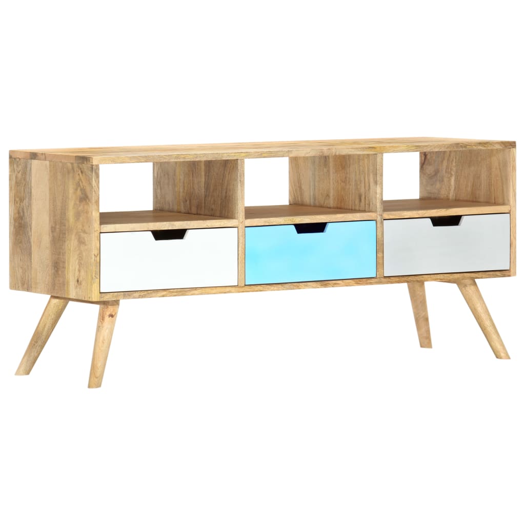 tv-skab 110 x 35 x 48 cm massivt mangotræ