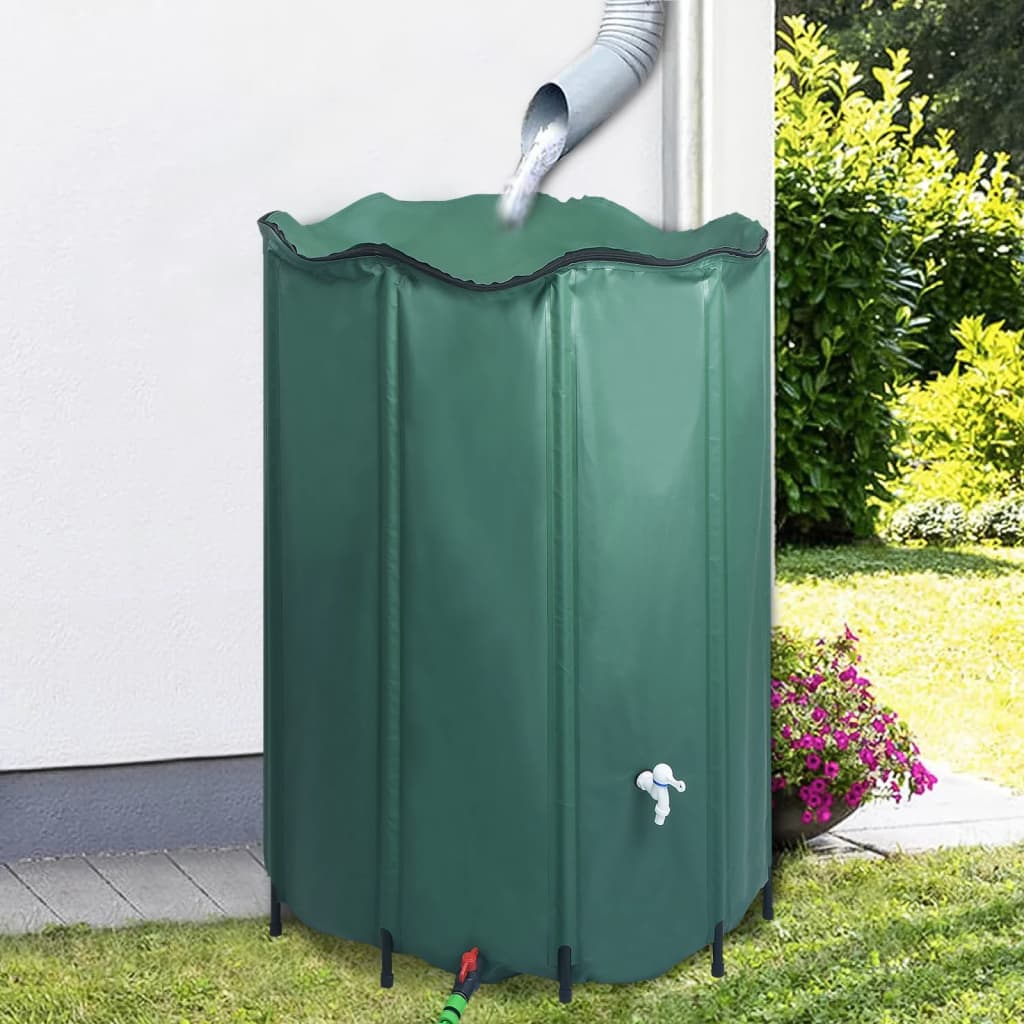 sammenklappelig regnvandsbeholder med hane 1350 l