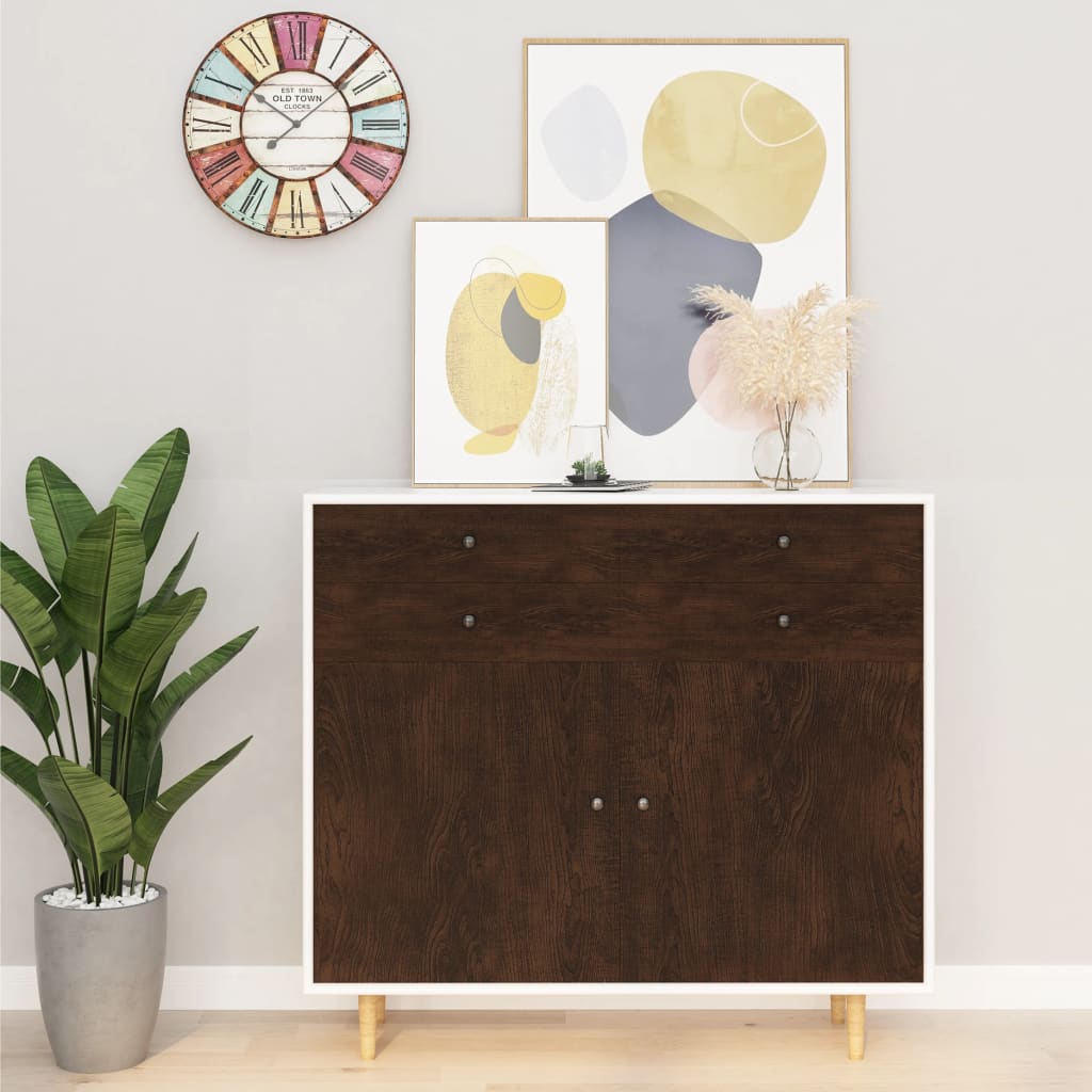 selvklæbende folie til møbler 500x90 cm PVC mørk eg
