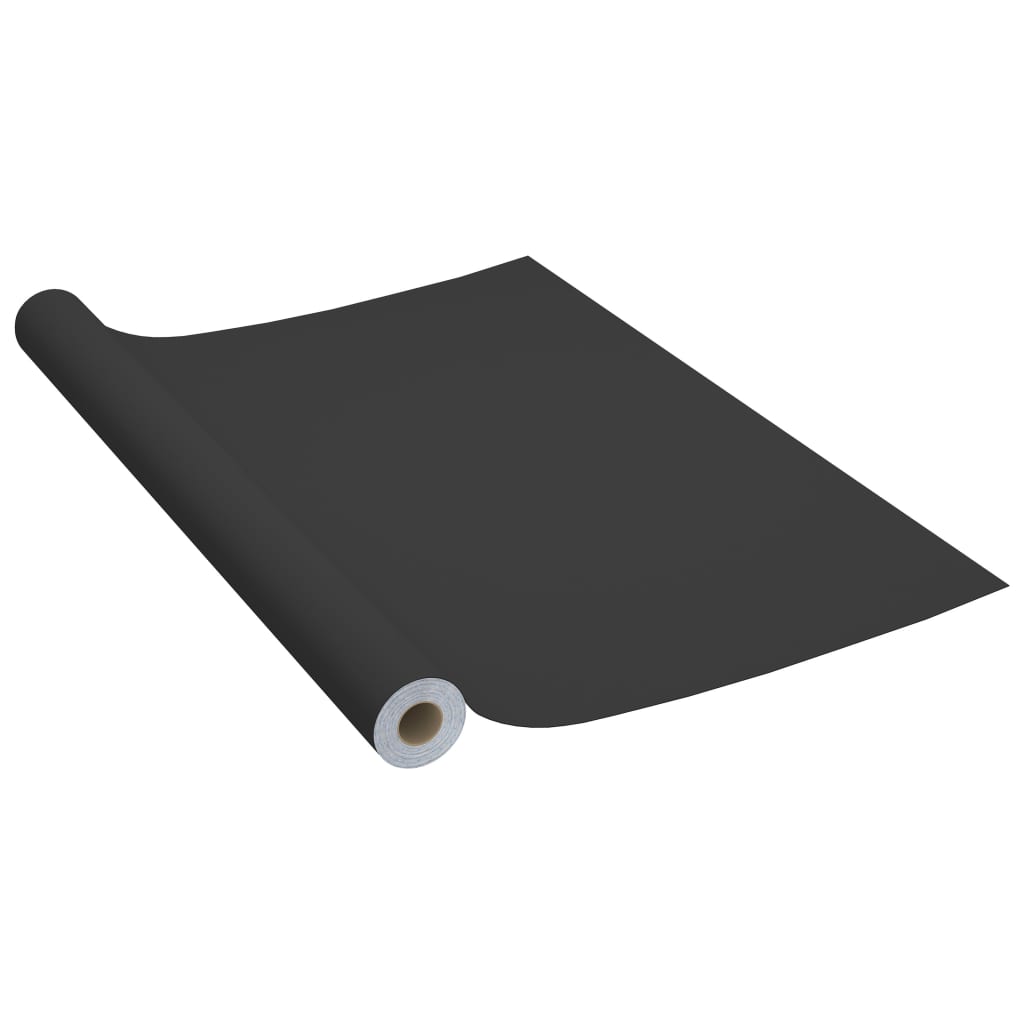 selvklæbende folie til møbler 500x90 cm PVC sort