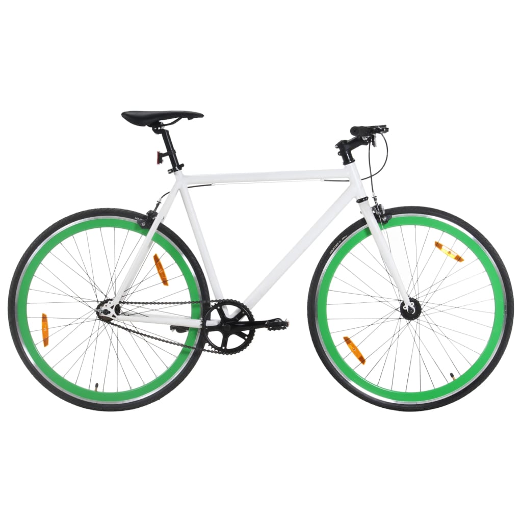cykel 1 gear 700c 51 cm hvid og grøn