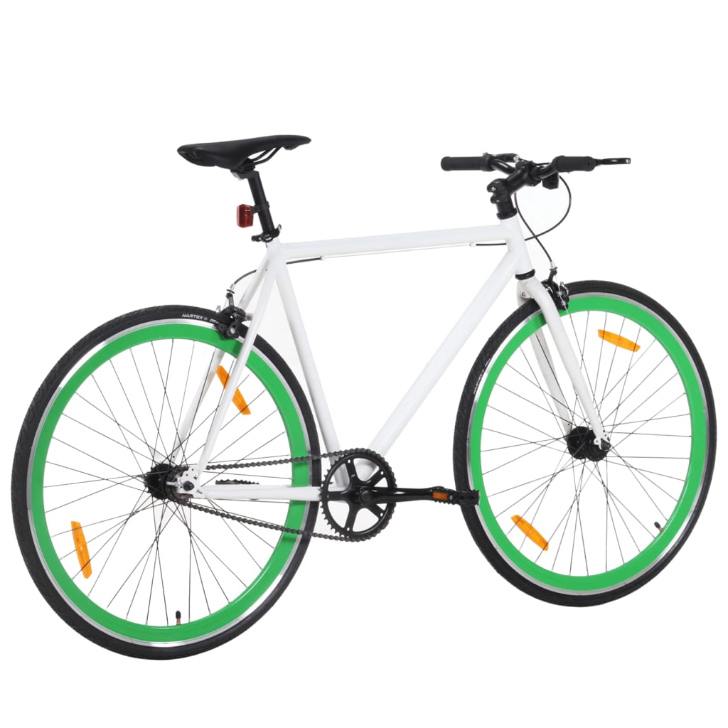 cykel 1 gear 700c 51 cm hvid og grøn
