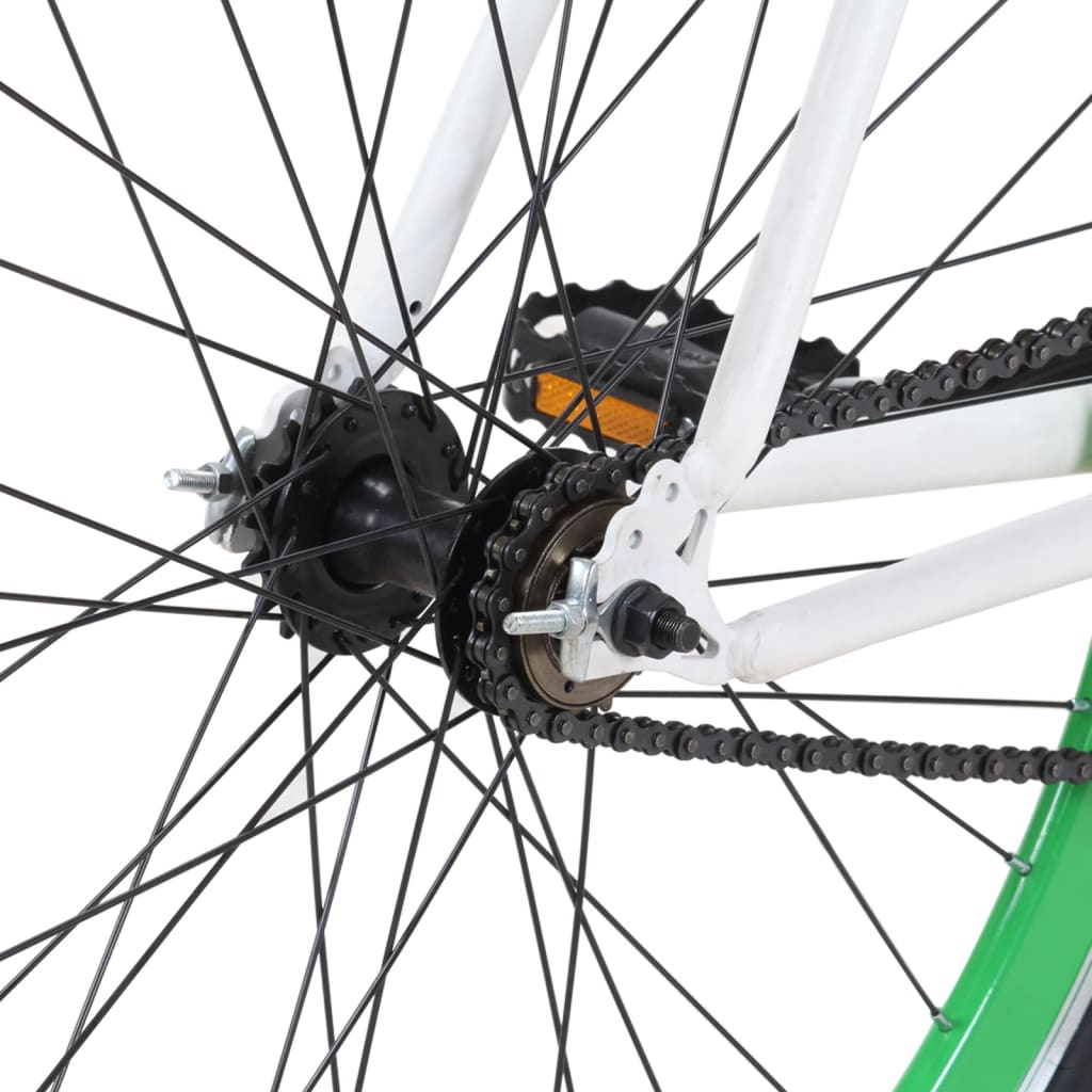 cykel 1 gear 700c 51 cm hvid og grøn