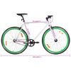 cykel 1 gear 700c 51 cm hvid og grøn
