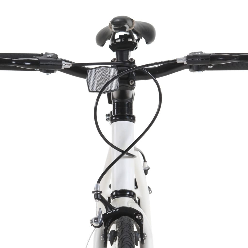 cykel 1 gear 700c 55 cm hvid og grøn