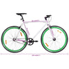 cykel 1 gear 700c 59 cm hvid og grøn