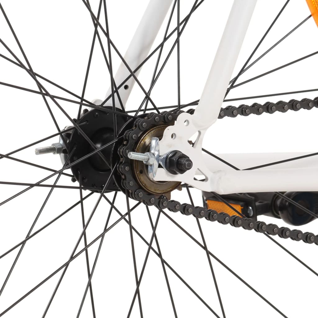 cykel 1 gear 700c 51 cm hvid og blå