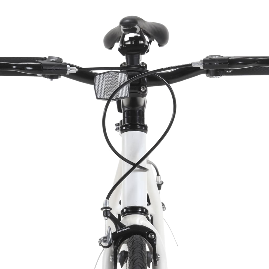 cykel 1 gear 700c 55 cm hvid og blå