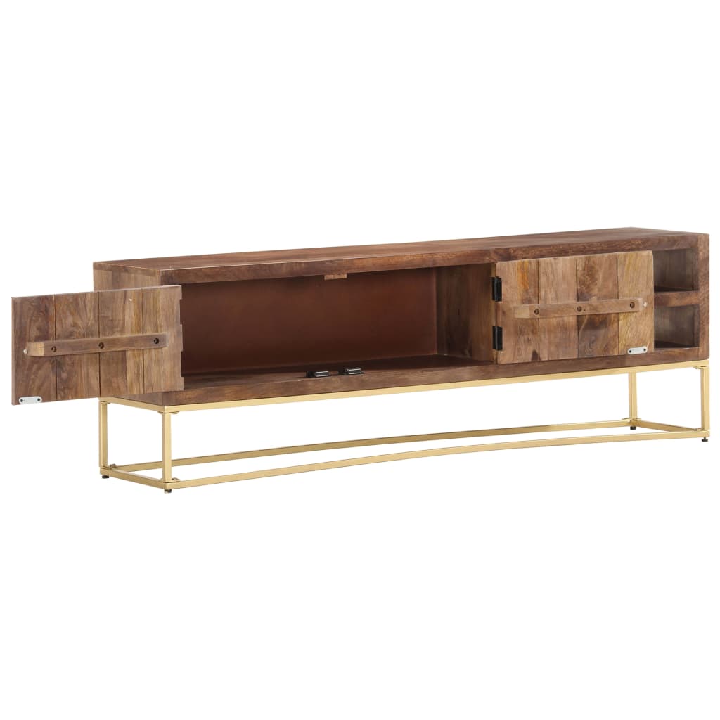 tv-skab 138x30x46 cm massivt mangotræ