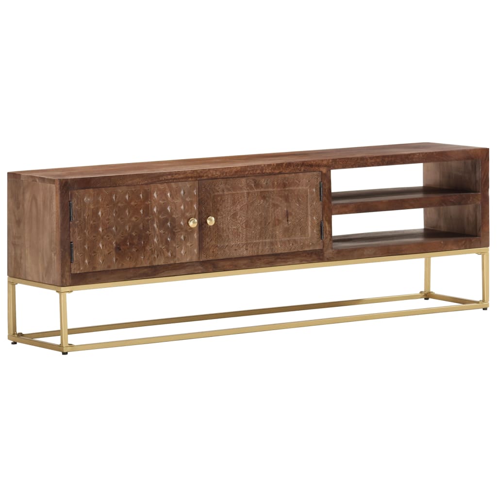 tv-skab 138x30x46 cm massivt mangotræ