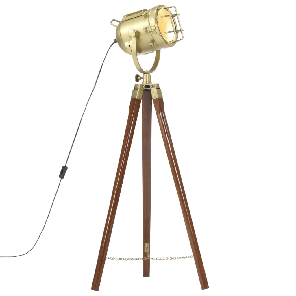 gulvlampe med trefod 97 cm massivt mangotræ