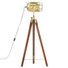 gulvlampe med trefod 97 cm massivt mangotræ