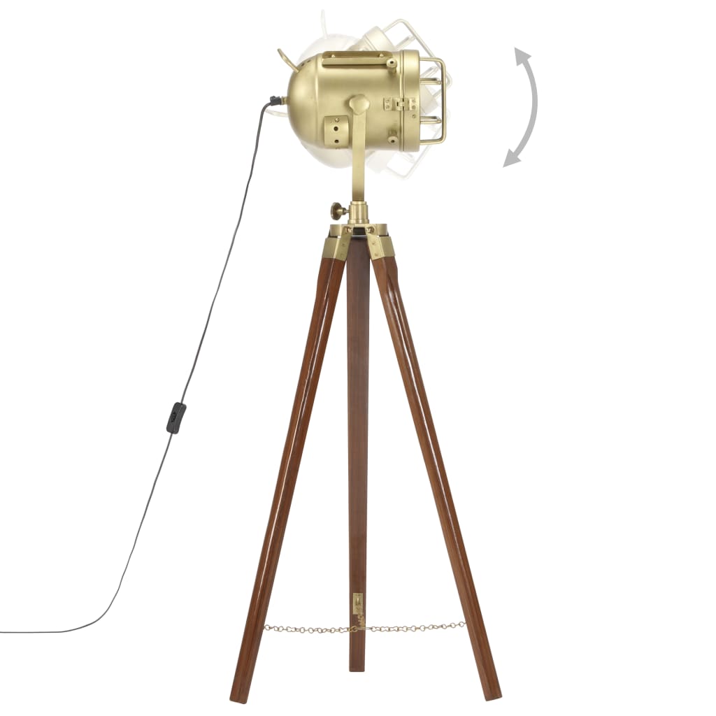 gulvlampe med trefod 97 cm massivt mangotræ