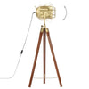 gulvlampe med trefod 97 cm massivt mangotræ