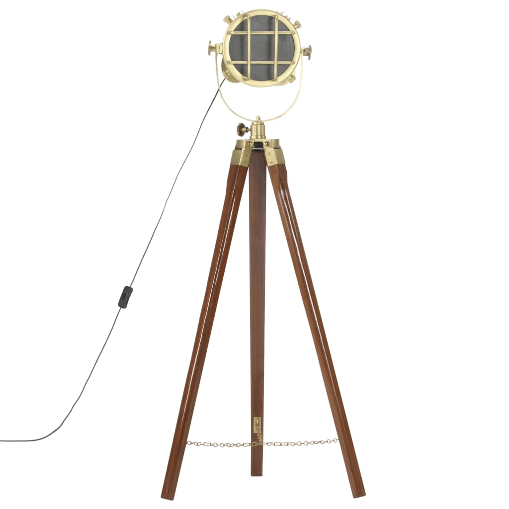 gulvlampe med trefod 97 cm massivt mangotræ