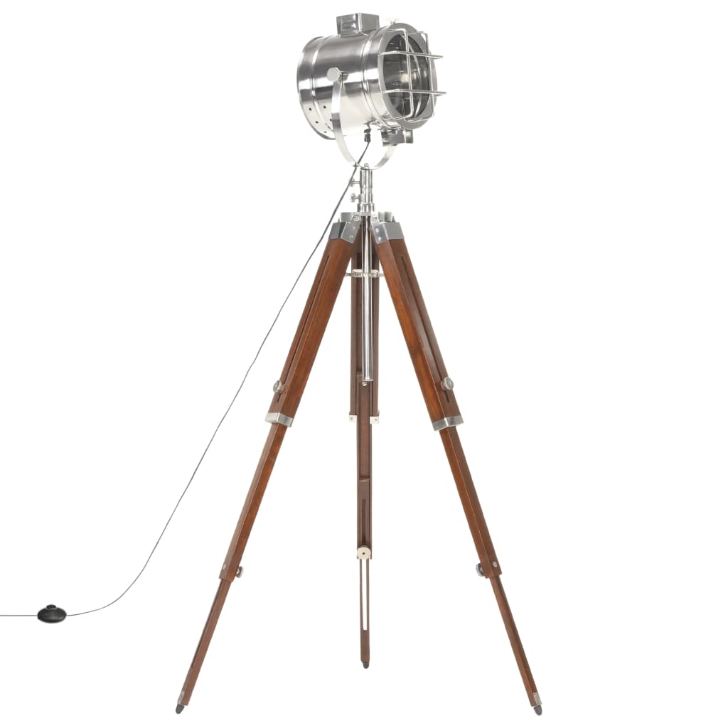 gulvlampe med trefod 165 cm massivt mangotræ