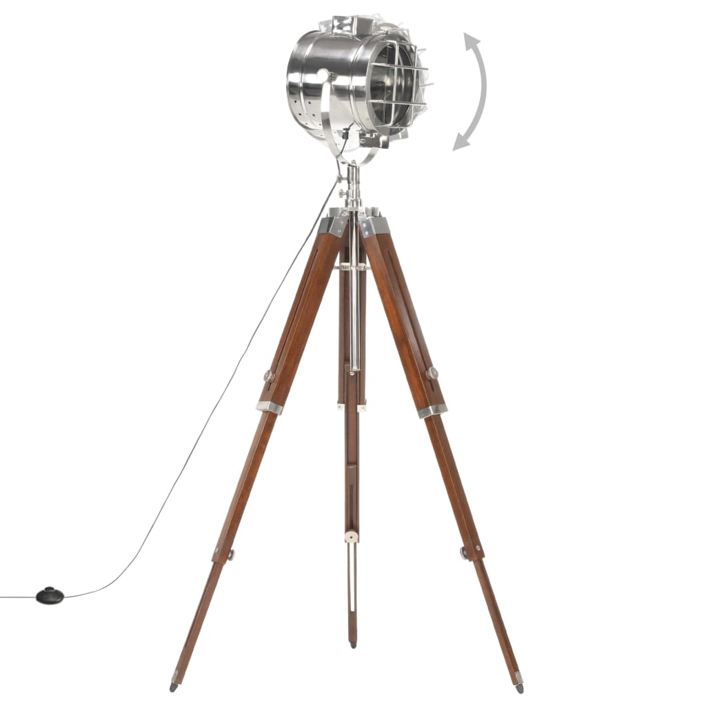gulvlampe med trefod 165 cm massivt mangotræ