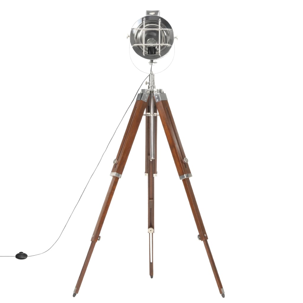gulvlampe med trefod 165 cm massivt mangotræ