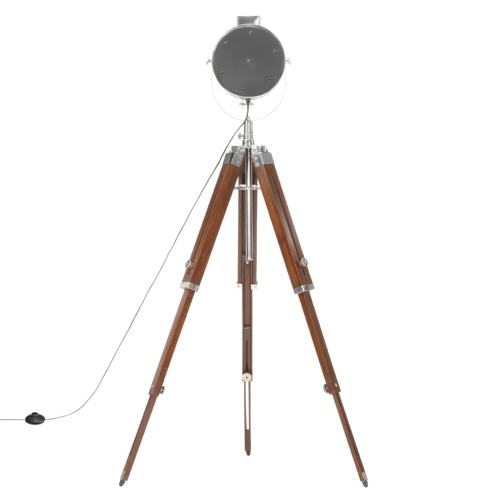 gulvlampe med trefod 165 cm massivt mangotræ