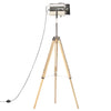 gulvlampe med trefod 140 cm massivt mangotræ
