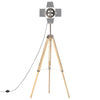 gulvlampe med trefod 140 cm massivt mangotræ