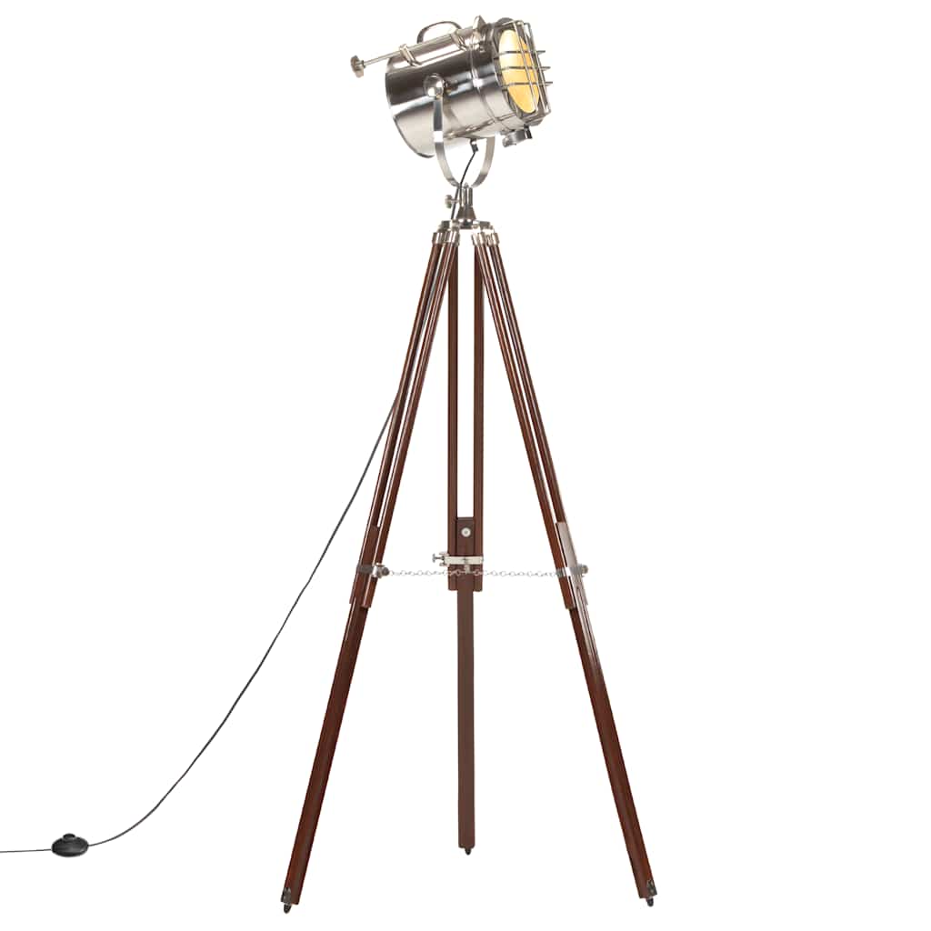 gulvlampe med trefod 180 cm massivt mangotræ
