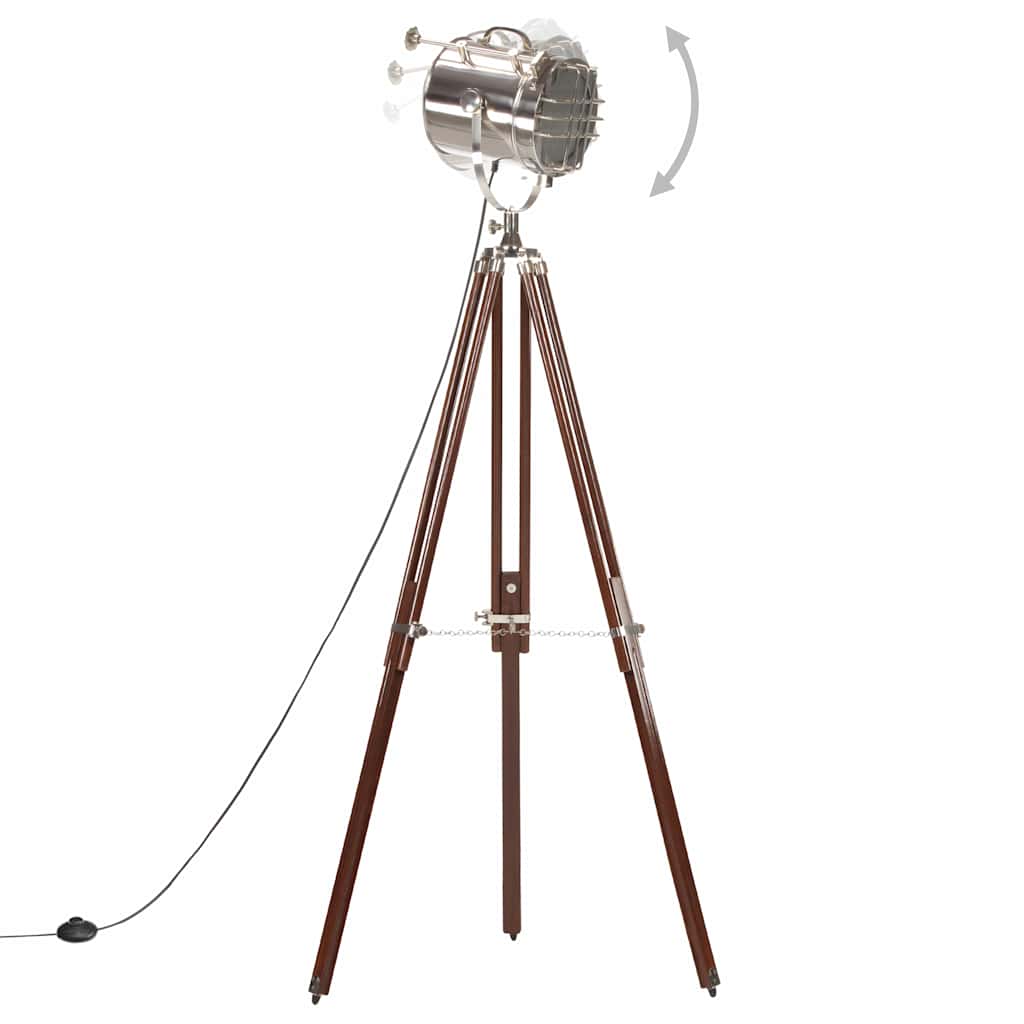 gulvlampe med trefod 180 cm massivt mangotræ