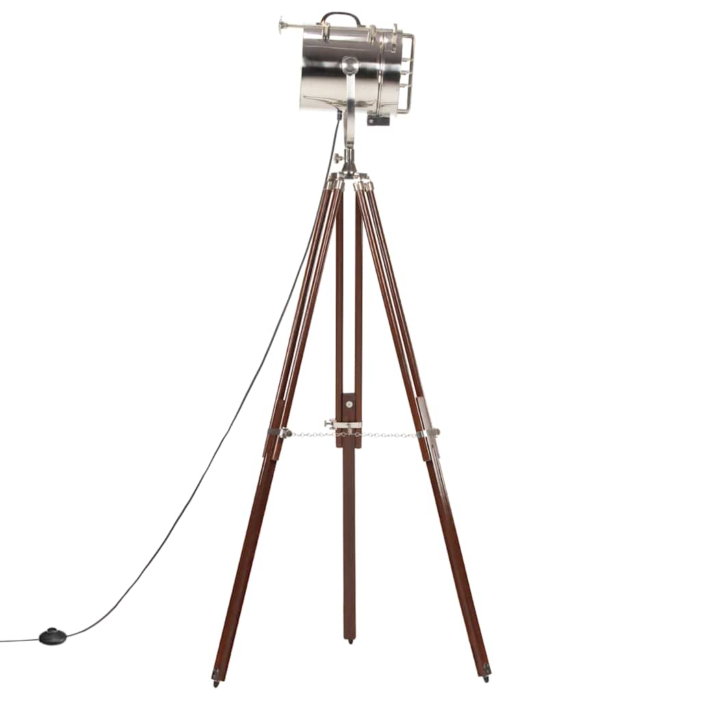 gulvlampe med trefod 180 cm massivt mangotræ